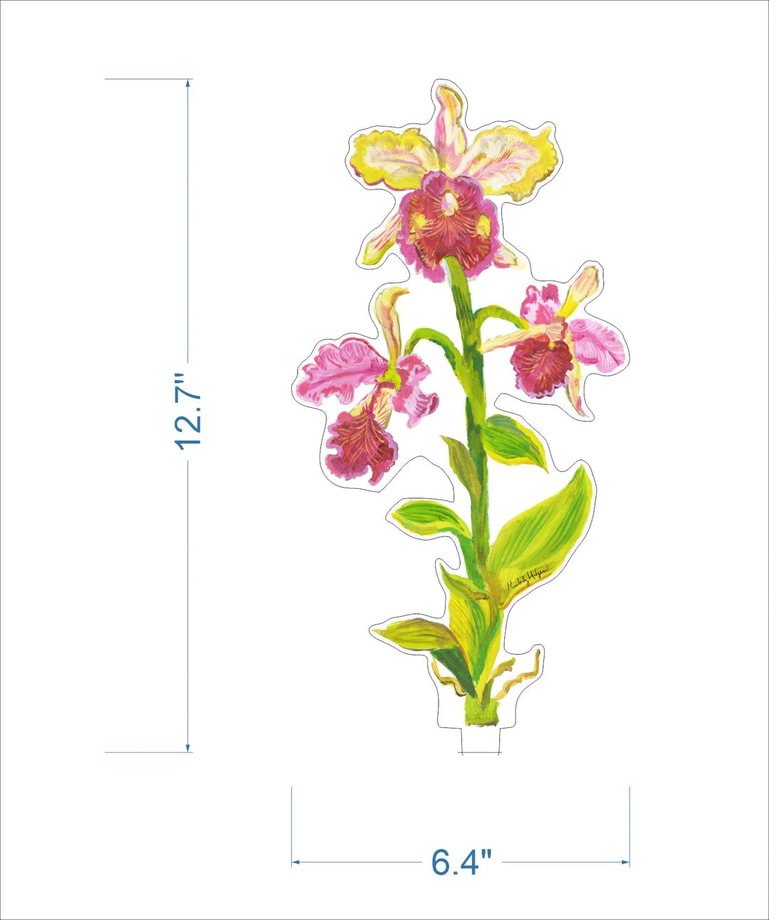 Cattleya Orchid Acrylic Floral/LG (Stand Sold Separately)
