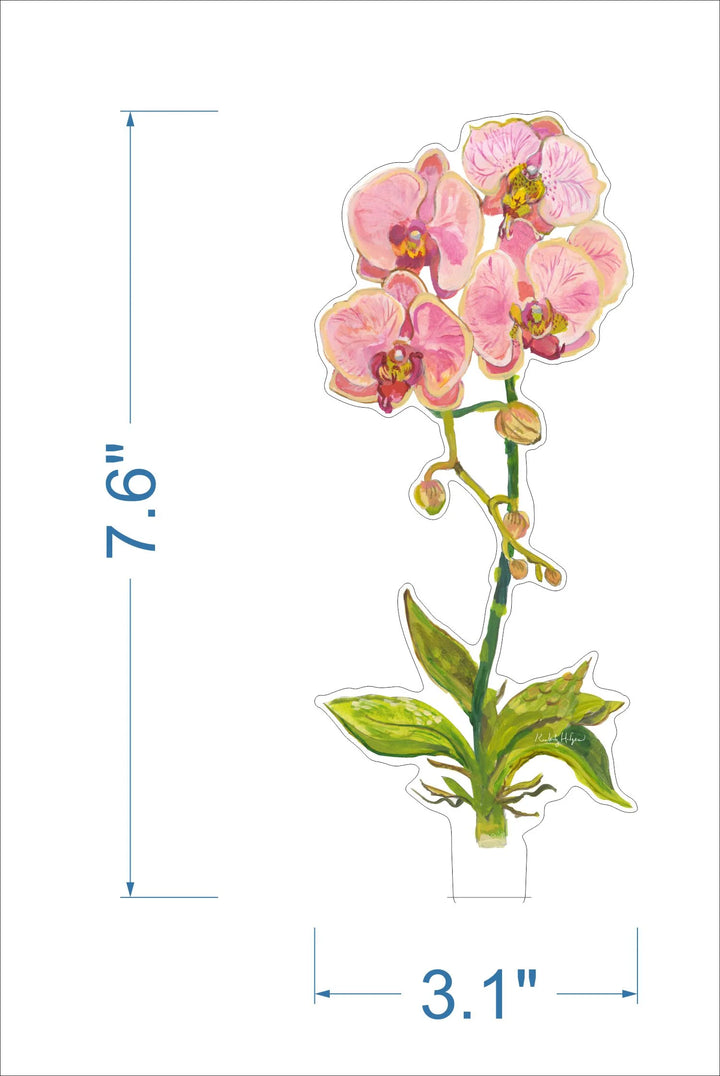 Coral Orchid Acrylic Floral/SM (Stand Sold Separately)