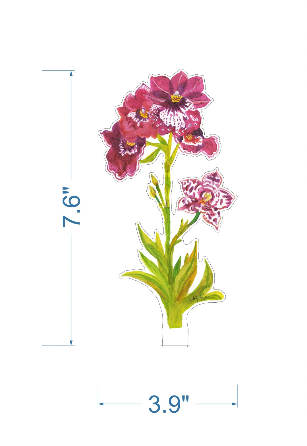 Pansy Orchid Acrylic Floral/Stand Sold Separately