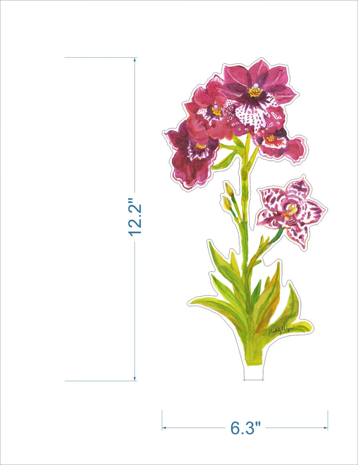 Pansy Orchid Acrylic Floral/Stand Sold Separately
