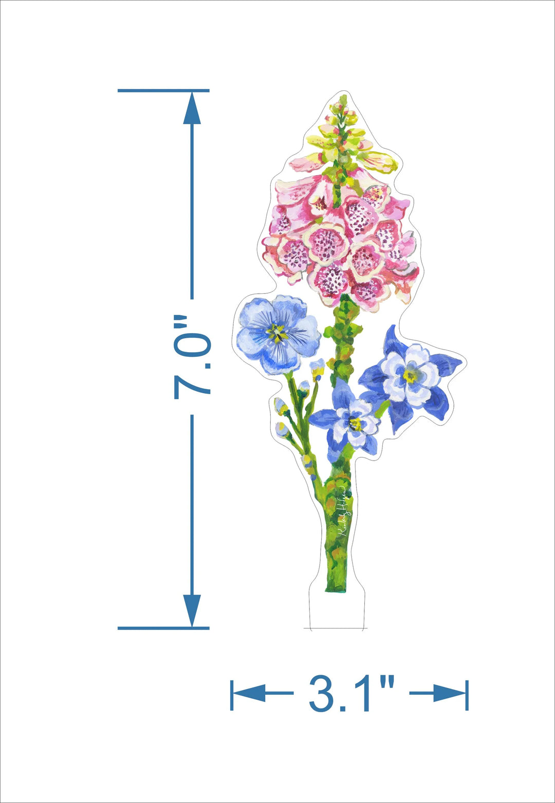 Foxglove Flower Acrylic Floral/Stand Sold Seperate