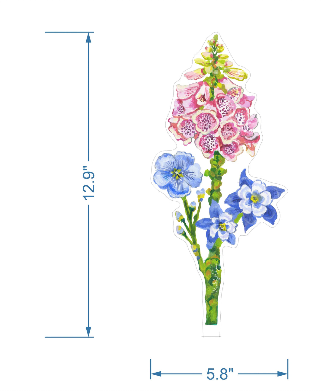 Foxglove Flower Acrylic Floral/Stand Sold Seperate