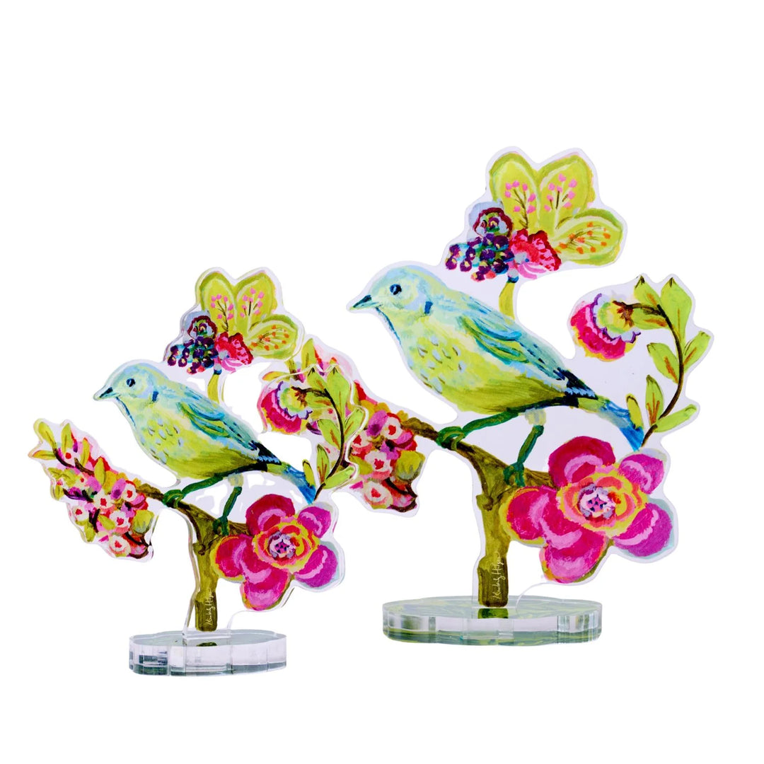 Purple Poppy Mallow Warbler Acrylic Floral/Stand Sold Separately