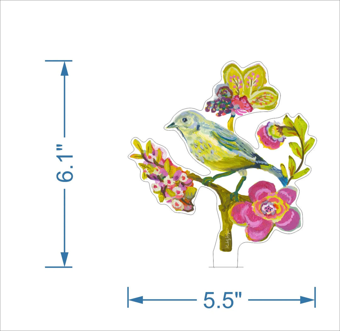 Purple Poppy Mallow Warbler Acrylic Floral/Stand Sold Separately