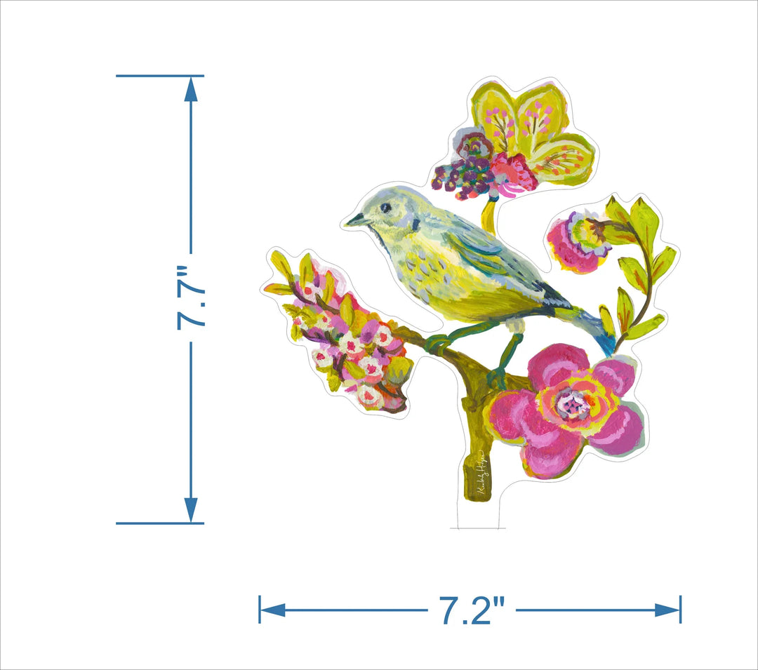 Purple Poppy Mallow Warbler Acrylic Floral/Stand Sold Separately