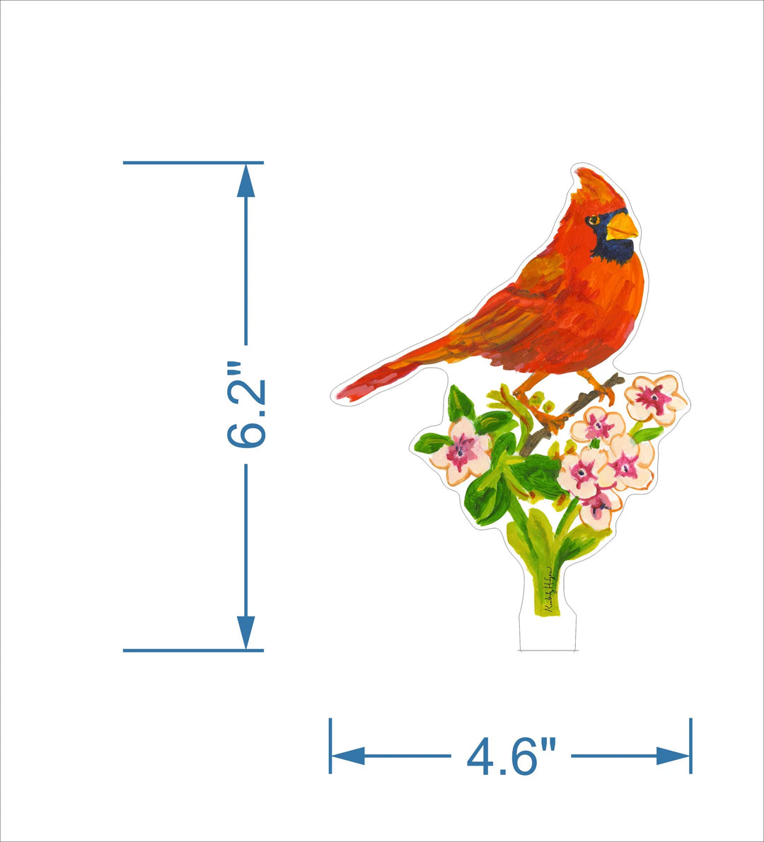 Spring Cardinal Acrylic Floral/Stand Sold Separately