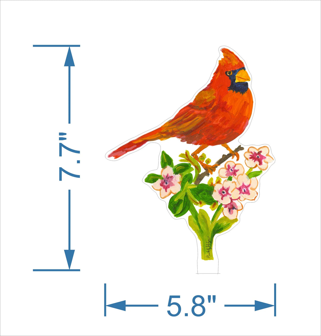Spring Cardinal Acrylic Floral/Stand Sold Separately