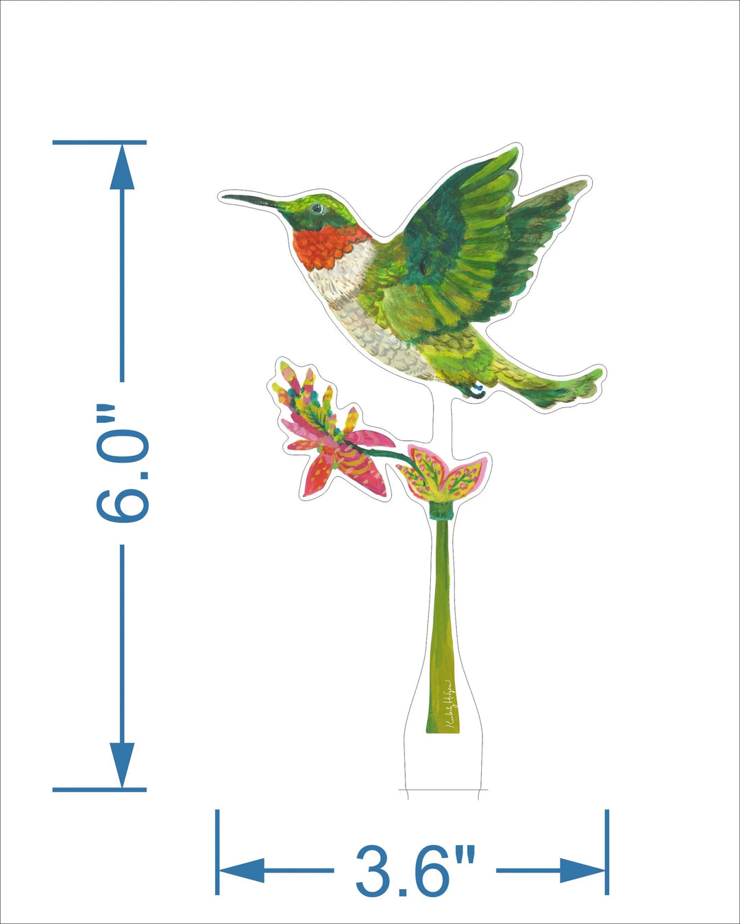 Hummingbird Acrylic Floral/Stand sold separately