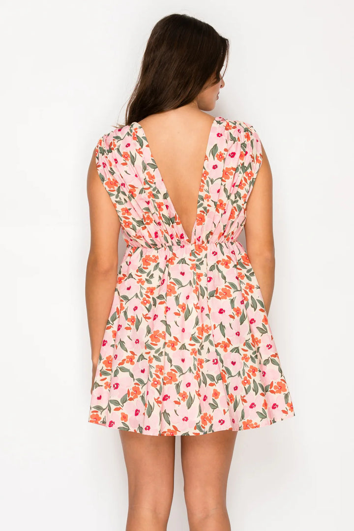 Saffron Bloom Mini Dress