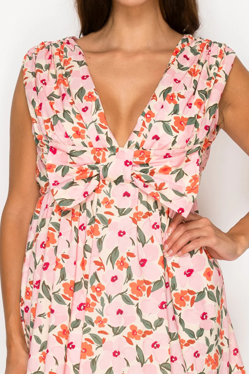 Saffron Bloom Mini Dress
