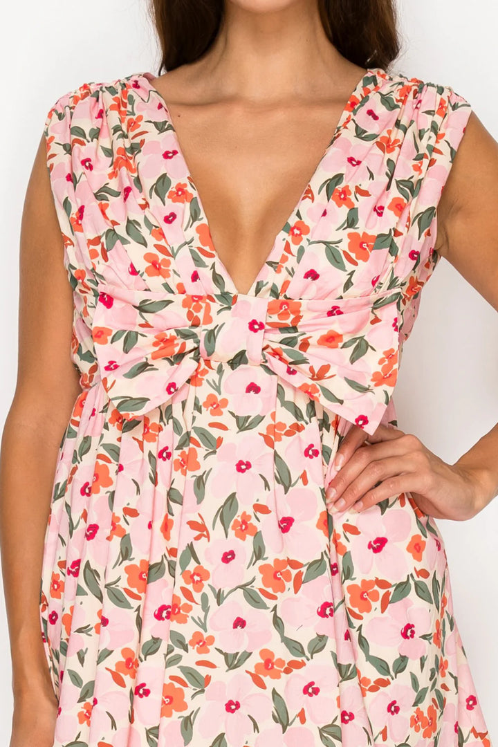 Saffron Bloom Mini Dress