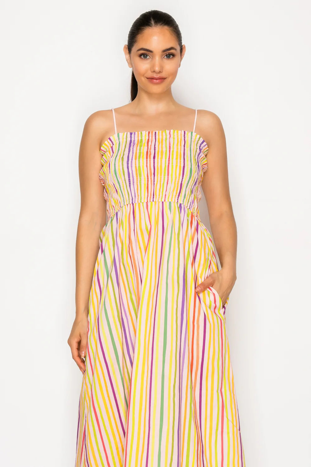 Paralia Stripes Midi Dress