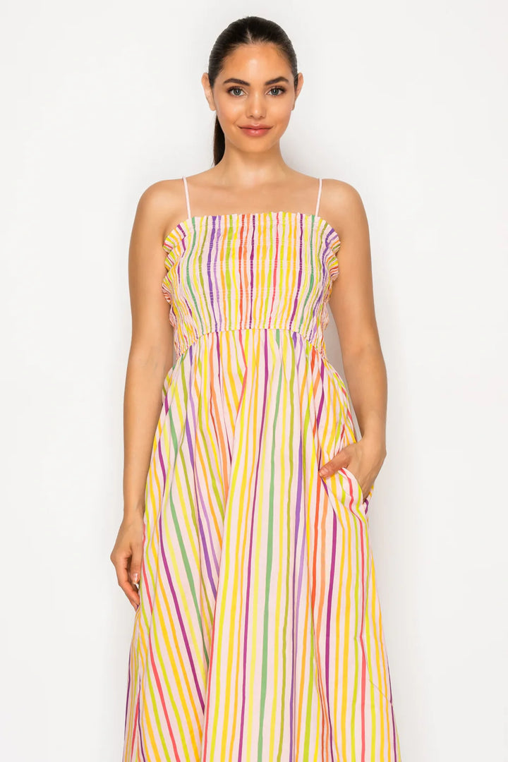Paralia Stripes Midi Dress
