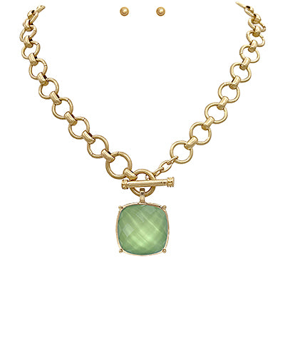 25mm Cushion Cut Pendant Necklace
