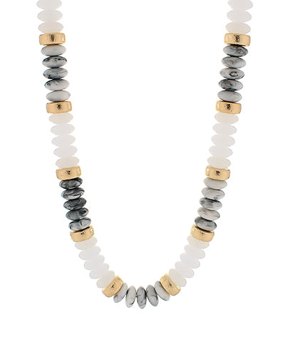 Rondelle & Metal Beads Necklace