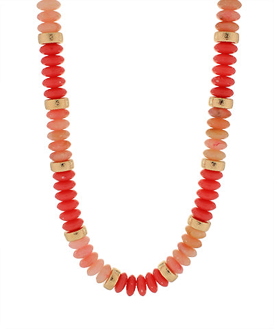 Rondelle & Metal Beads Necklace