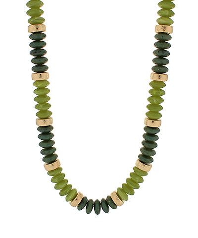 Rondelle & Metal Beads Necklace