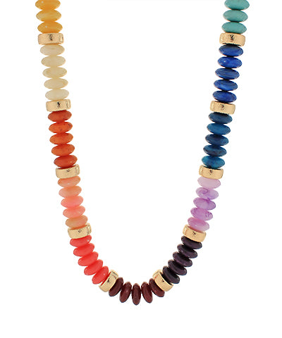 Rondelle & Metal Beads Necklace