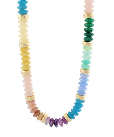 Rondelle & Metal Beads Necklace