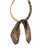 Silk Scarf Wrapped Collar Necklace