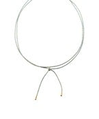 End Bar Metalic Lariat Cord Necklace