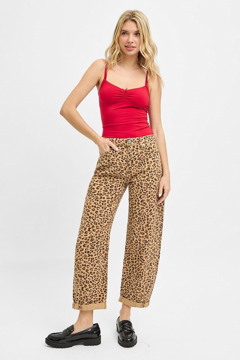 Crop Barrel Leopard Jeans