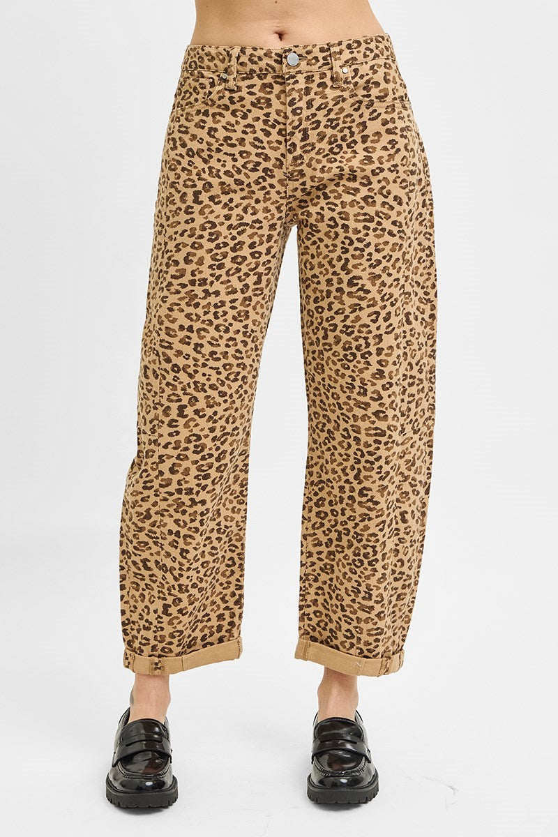 Crop Barrel Leopard Jeans