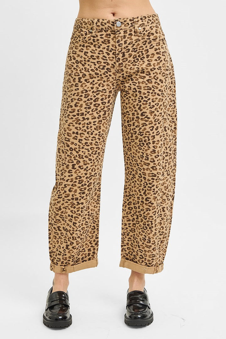 Crop Barrel Leopard Jeans
