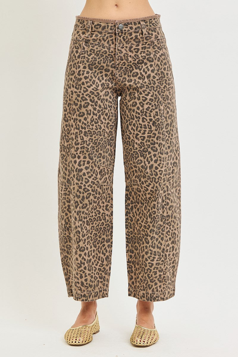 Front view of Risen The Wild Side Barrel Jeans