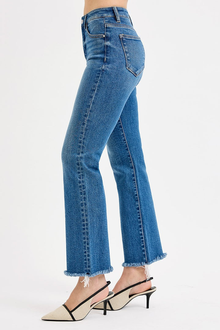 Risen jeans side view