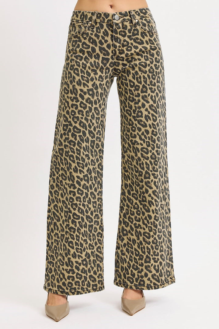 Risen Leopard Denim