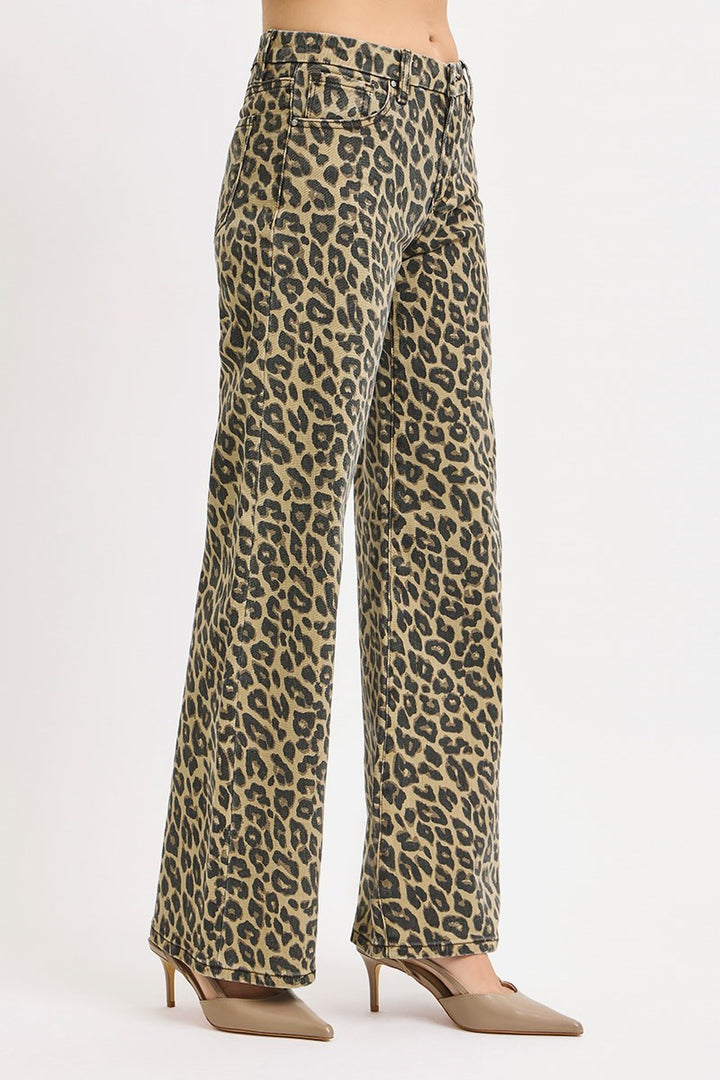 Risen Leopard Denim