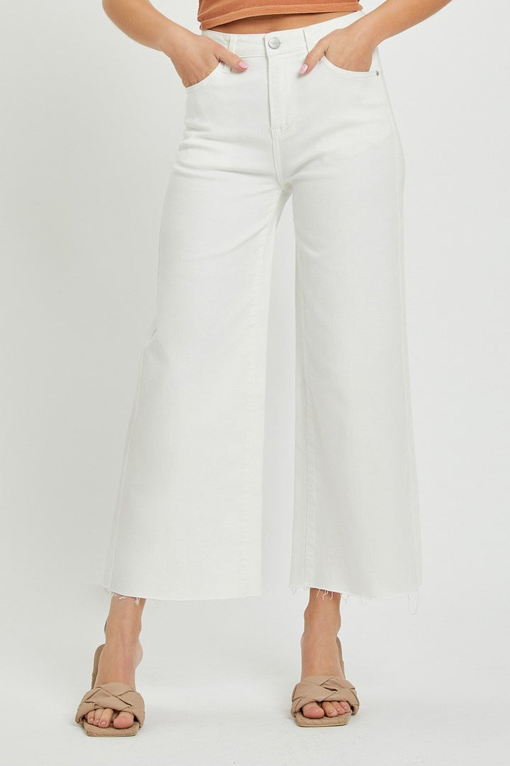 Risen Tummy Control White Denim