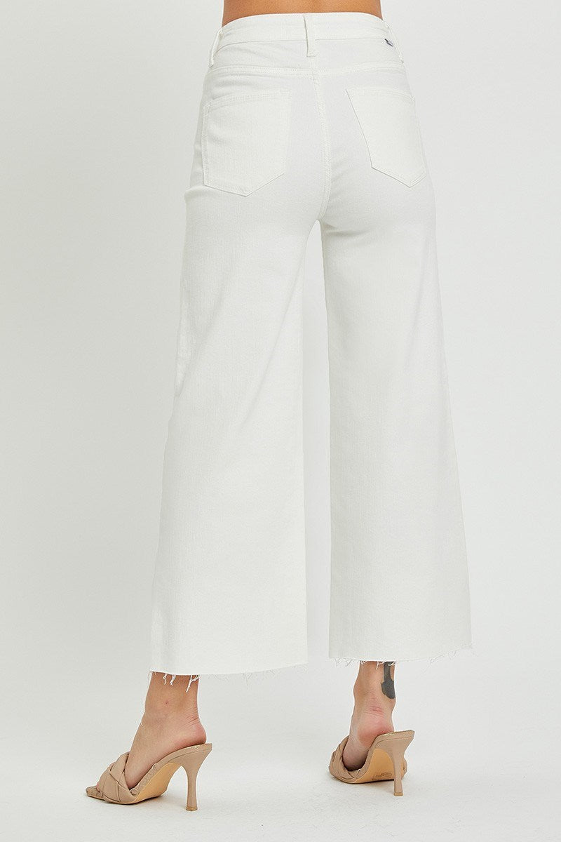 Risen Tummy Control White Denim