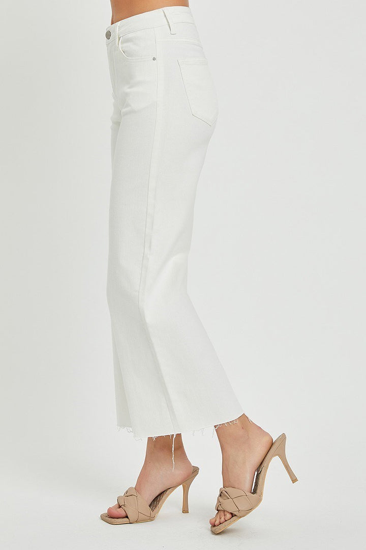 Risen Tummy Control White Denim