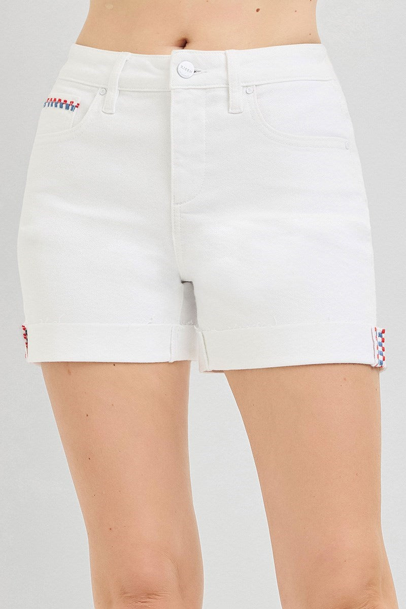 Tummy Control White Denim Shorts – Small Town Sass