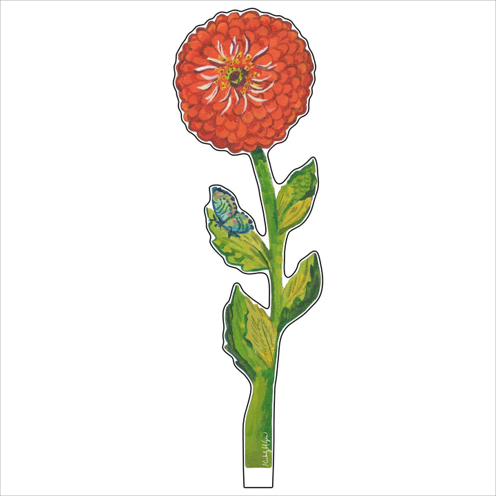 Red Zinnia Acrylic Floral/LG /Stand sold separately.