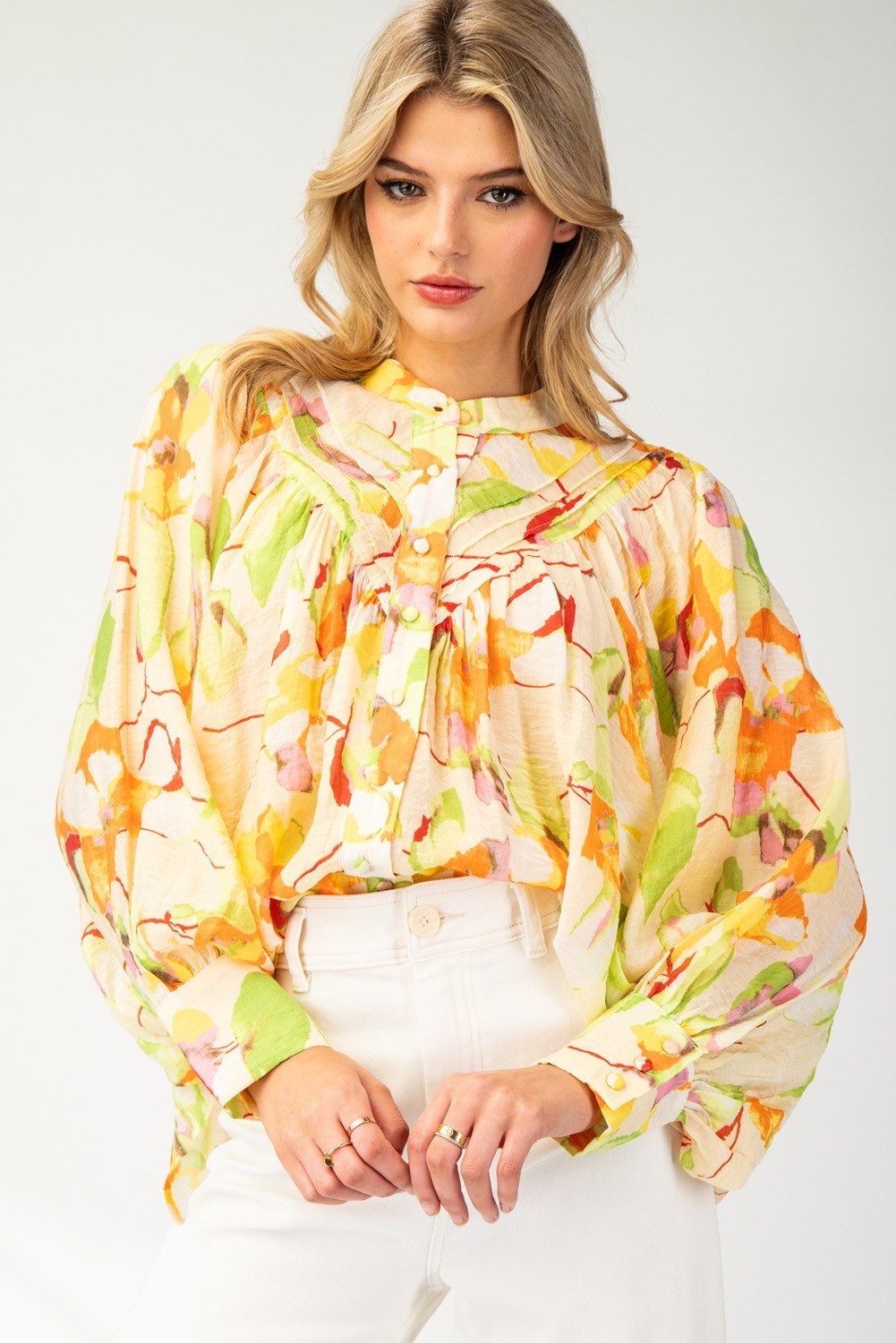 Floral Print Flowy Top