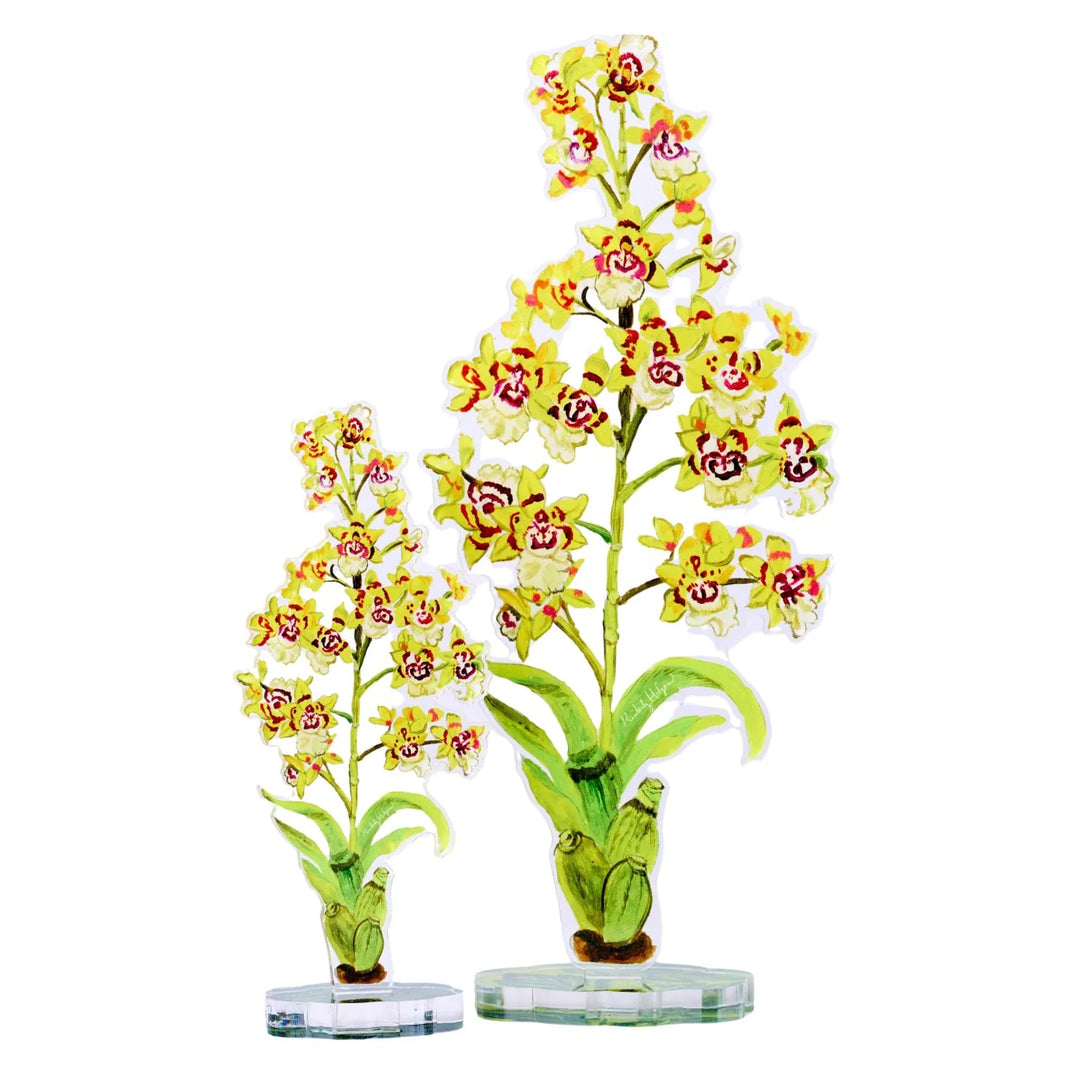 Yellow King Orchid Acrylic Floral/stand sold Separately