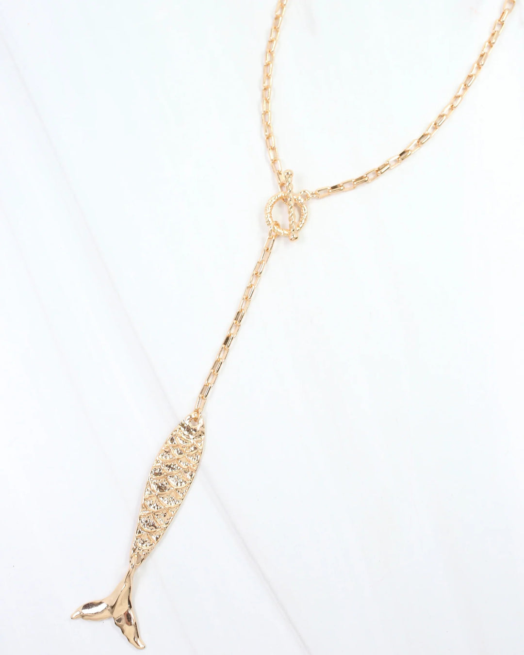 Tropical Fun Fish Necklace Gold