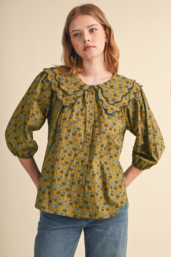 The Golden Hour Ruffle Top