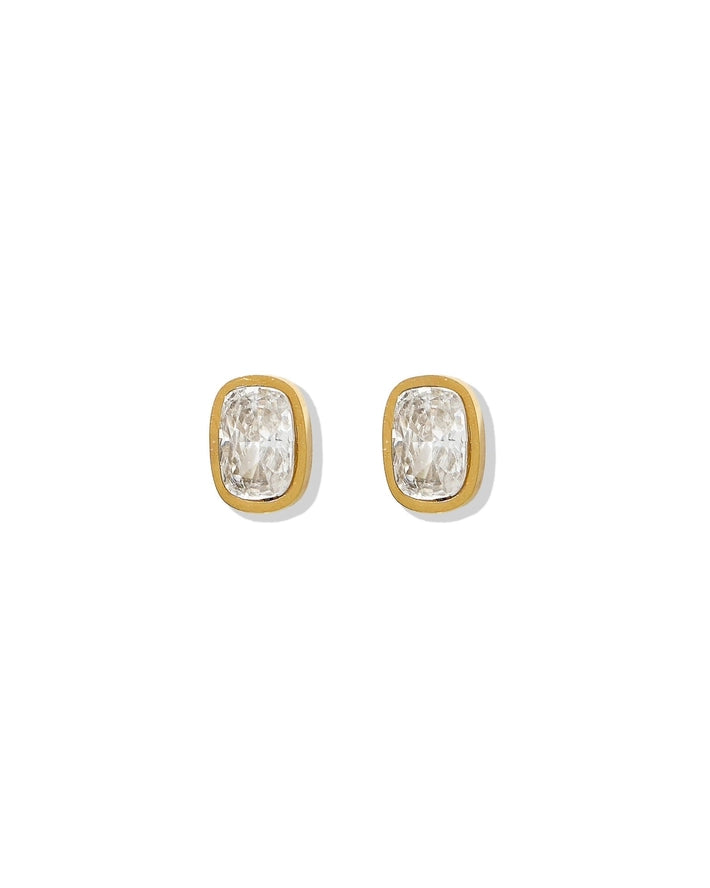 Kay Clear Gold Screwback Stud Earrings