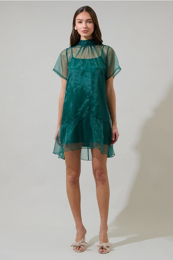 The Emerald Organza dress