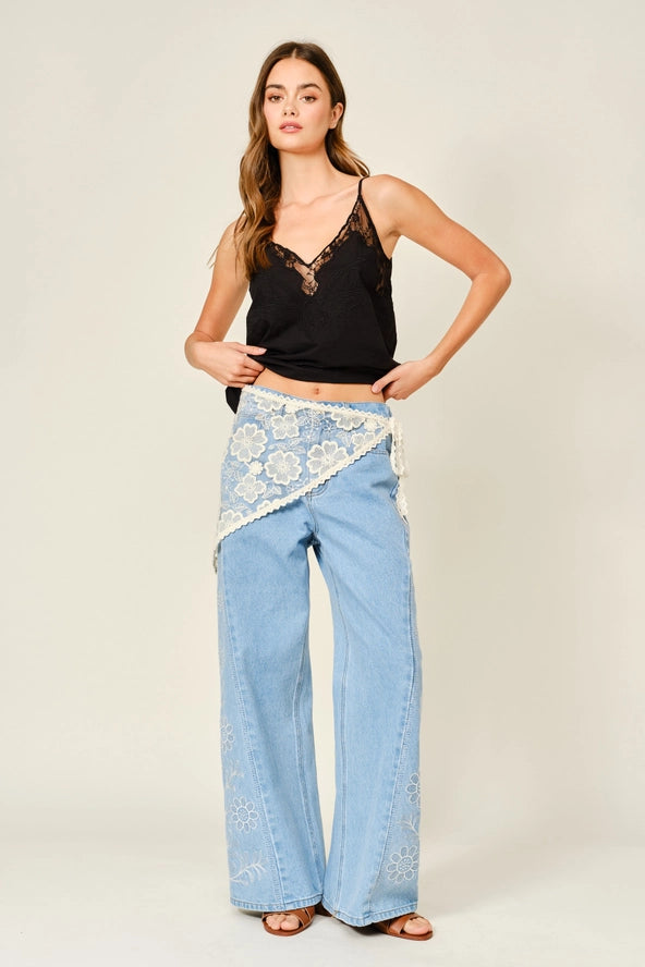 Scarf Lace Wrap Skirt