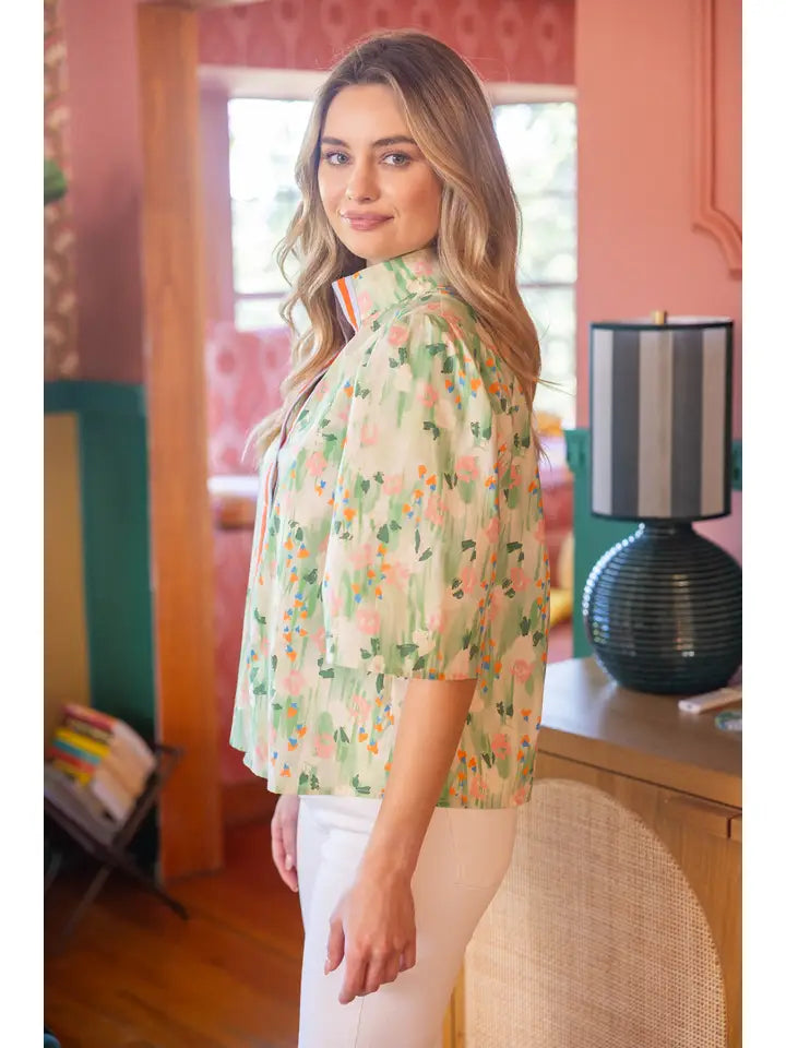The Multistripe Floral Top