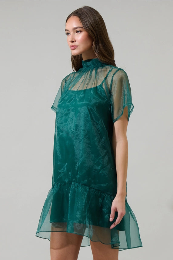 The Emerald Organza dress