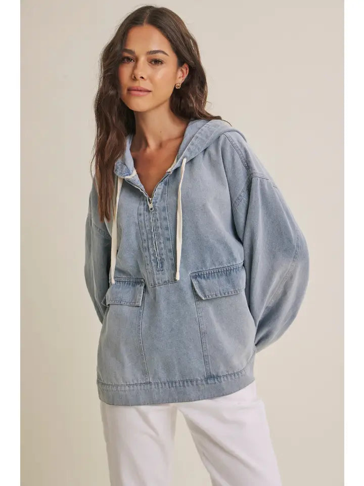 The Craving Comfort Denim Pullover