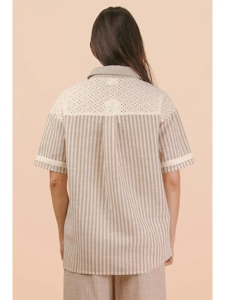 The Lace Contrast Top