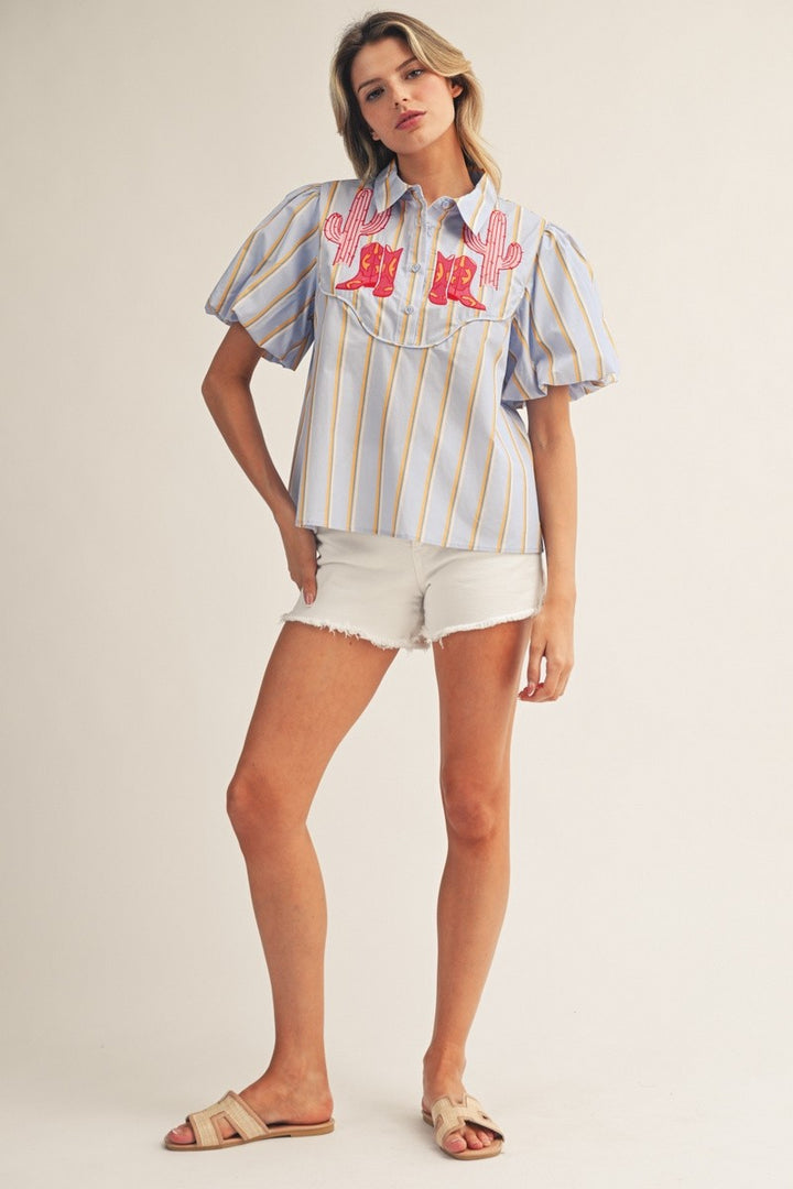 The Western Stripe Top