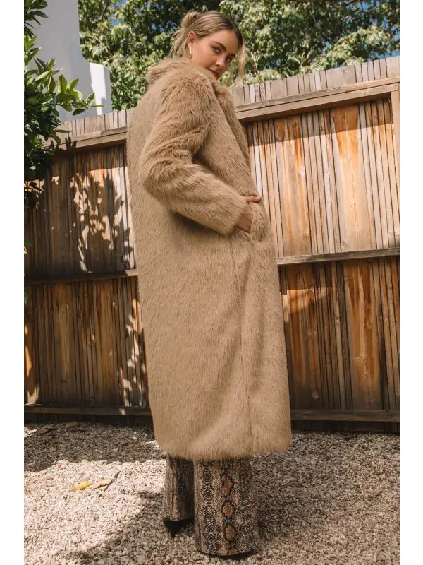 Faux Fur Long Coat